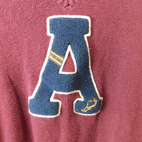 🌳🍃  *Price firm* 🦌  Abercrombie & Fitch Vintage Letter A Varsity Sweater - Picture 7 of 13